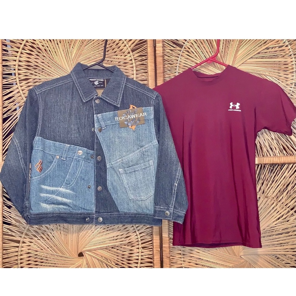 Rocawear boys jacket 7 & Under Armour Shirt L